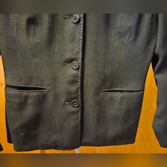 VINTAGE 1960's Black Jacket/ Blazer no tags - Picture 3 of 10